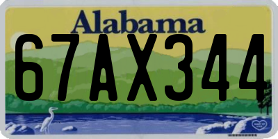 AL license plate 67AX344