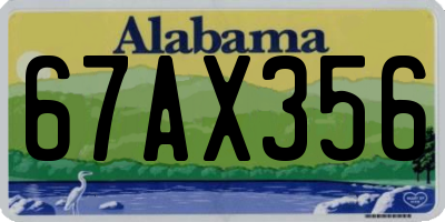 AL license plate 67AX356