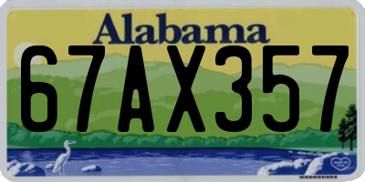 AL license plate 67AX357