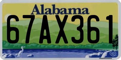 AL license plate 67AX361