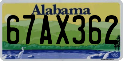 AL license plate 67AX362