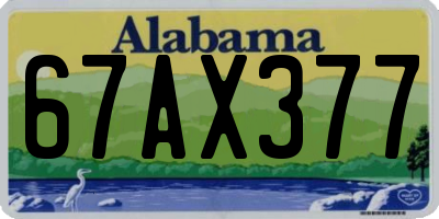AL license plate 67AX377