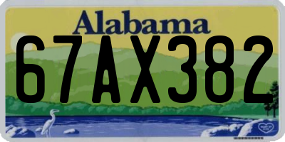 AL license plate 67AX382