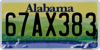 AL license plate 67AX383