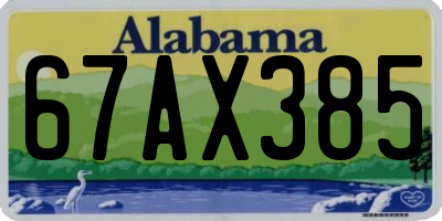 AL license plate 67AX385