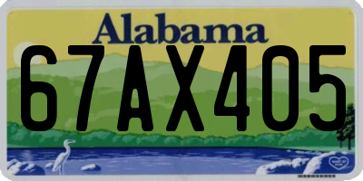 AL license plate 67AX405