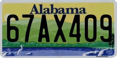 AL license plate 67AX409
