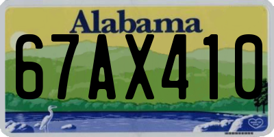 AL license plate 67AX410
