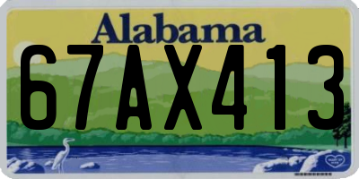AL license plate 67AX413