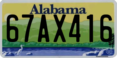 AL license plate 67AX416