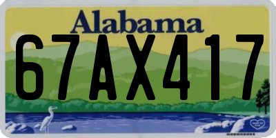 AL license plate 67AX417