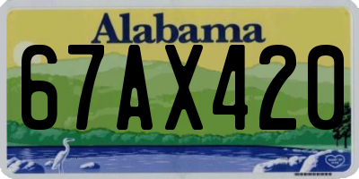 AL license plate 67AX420