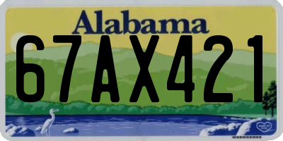 AL license plate 67AX421