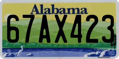 AL license plate 67AX423
