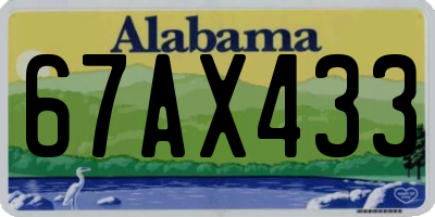 AL license plate 67AX433