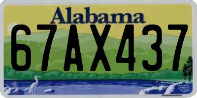 AL license plate 67AX437