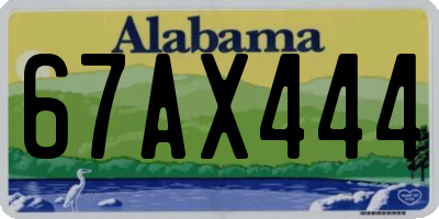 AL license plate 67AX444