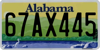 AL license plate 67AX445