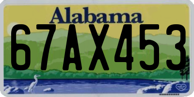 AL license plate 67AX453