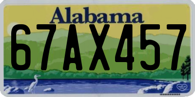 AL license plate 67AX457