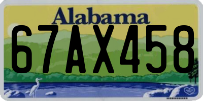 AL license plate 67AX458