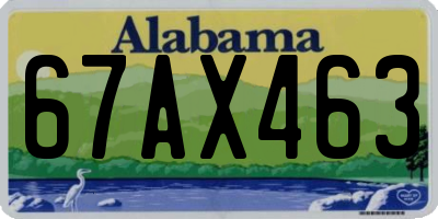 AL license plate 67AX463