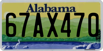AL license plate 67AX470