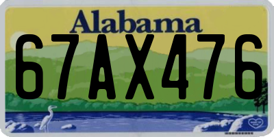 AL license plate 67AX476