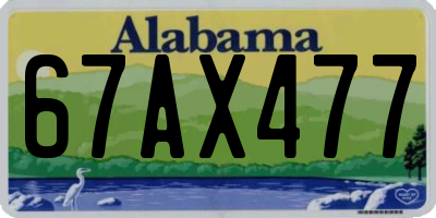 AL license plate 67AX477