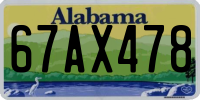 AL license plate 67AX478