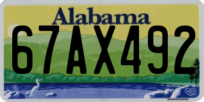 AL license plate 67AX492