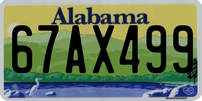 AL license plate 67AX499