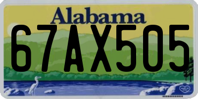 AL license plate 67AX505