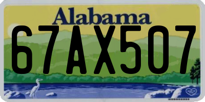 AL license plate 67AX507