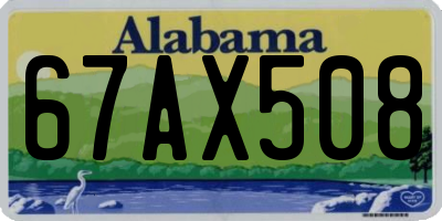 AL license plate 67AX508