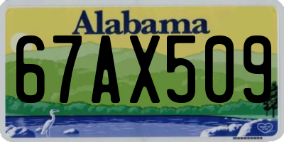 AL license plate 67AX509