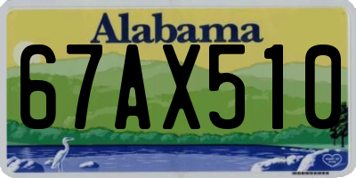AL license plate 67AX510