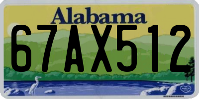 AL license plate 67AX512
