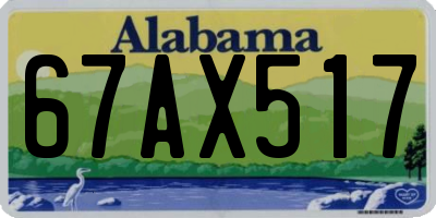 AL license plate 67AX517