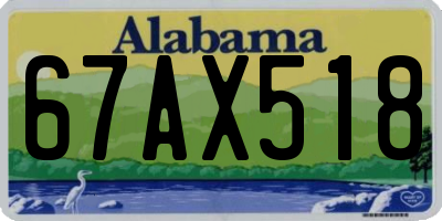 AL license plate 67AX518