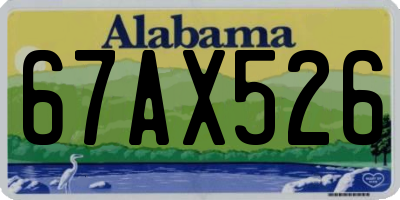 AL license plate 67AX526