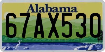 AL license plate 67AX530