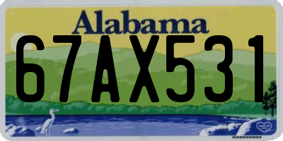 AL license plate 67AX531