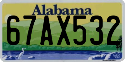 AL license plate 67AX532