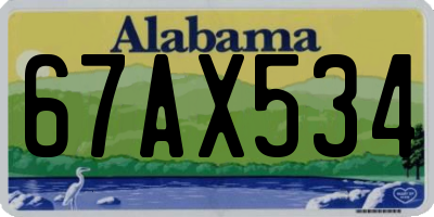 AL license plate 67AX534