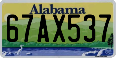 AL license plate 67AX537