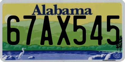 AL license plate 67AX545