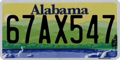 AL license plate 67AX547