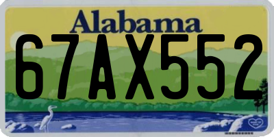 AL license plate 67AX552