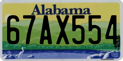AL license plate 67AX554